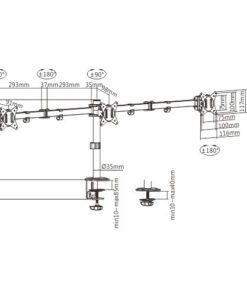 Alternative view of Gembird MA-D3-01 Βάση Οθόνης Γραφείου έως 27"