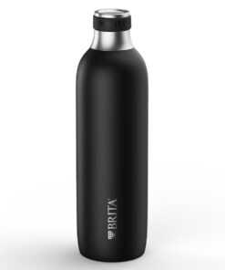 Brita Μπουκάλι Νερού Γυάλινο με Βιδωτό Καπάκι Μαύρο 118440