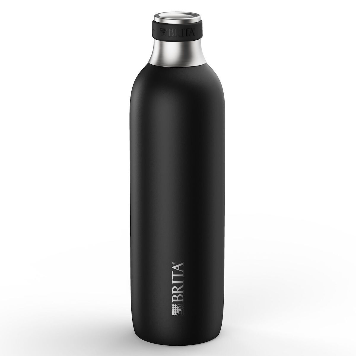 Brita Μπουκάλι Νερού Γυάλινο με Βιδωτό Καπάκι Μαύρο 118440