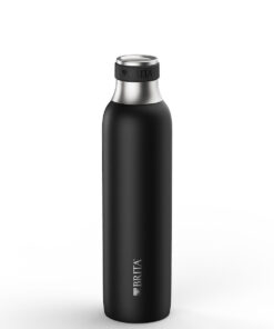 Brita Μπουκάλι Νερού Γυάλινο με Βιδωτό Καπάκι Μαύρο 650ml 118488