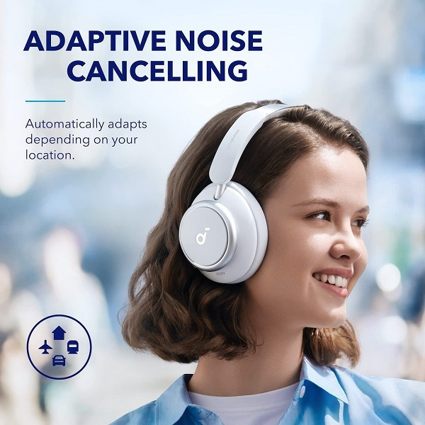 Soundcore by Anker Space Q45 Ασύρματα / Ενσύρματα Over Ear Ακουστικά με 50 ώρες Λειτουργίας Λευκά - Image 7
