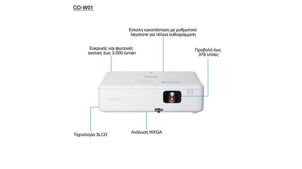 Epson CO-W01 HD με Ενσωματωμένα Ηχεία - Image 8