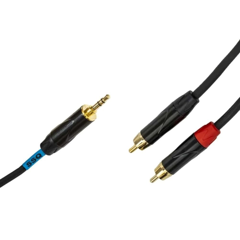 Sound Station Quality (SSQ) Καλώδιο 3.5mm male - 2x RCA male Μαύρο 1m (SS-1421) - Image 3