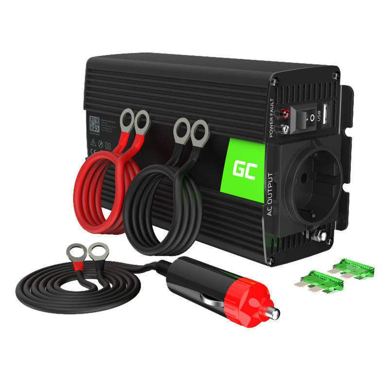 Green Cell Inverter Αυτοκινήτου 500W για 12V DC με 1xUSB - Image 2