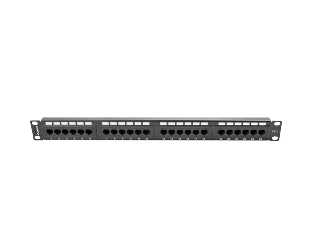 Lanberg Patch Panel Unshielded για Rack 1U 19" 24 Θυρών cat6 Μαύρο - Image 4