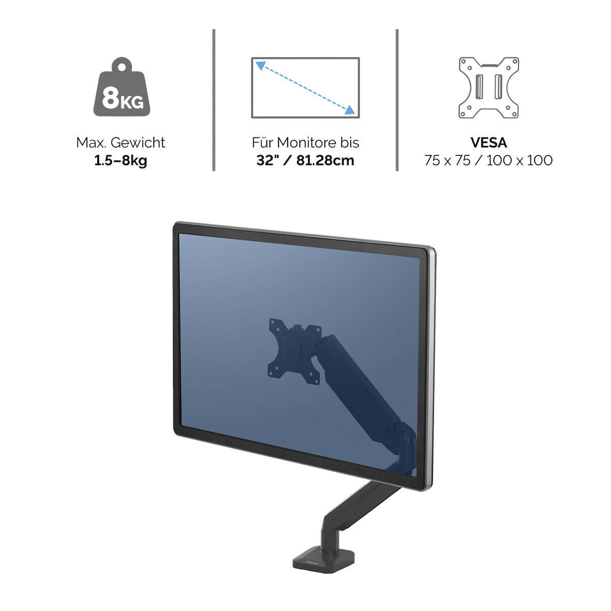 Fellowes Platinum Επιτραπέζια Βάση Οθόνης έως 32" - Image 6