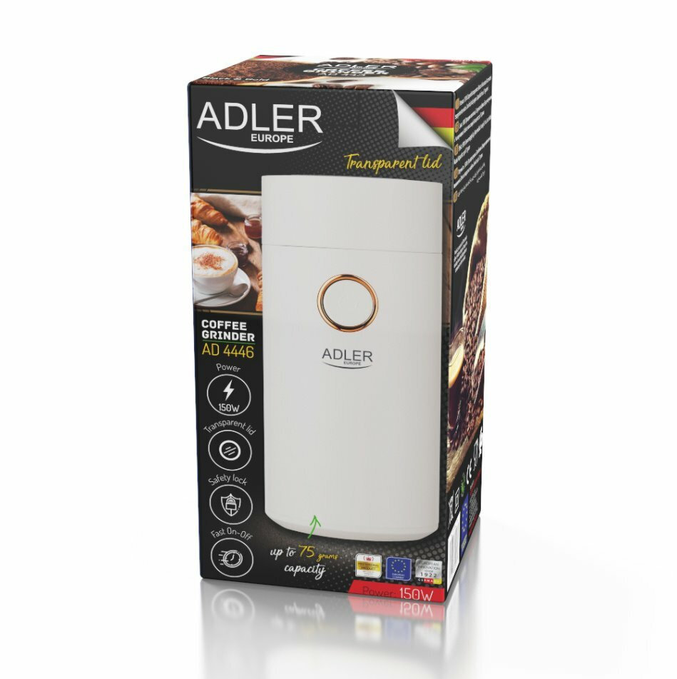 Adler Ηλεκτρικός Μύλος Καφέ 150W με Χωρητικότητα 75gr Λευκός - Image 9