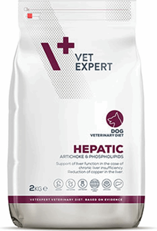 VetExpert Hepatic 2kg Ξηρά Τροφή για Ενήλικους Σκύλους με Πουλερικά, Ρύζι, Κρέας, Συκώτι και Καλαμπόκι