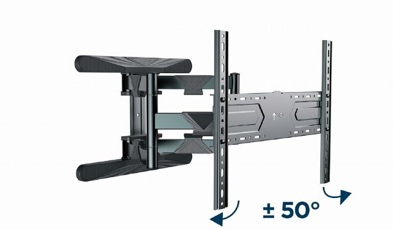 Gembird WM-80ST-01 Βάση Τηλεόρασης Τοίχου με Βραχίονα έως 80" και 50kg - Image 4