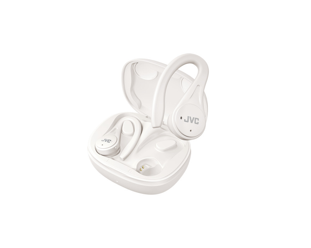 JVC HA-EC25T In-ear Bluetooth Handsfree Ακουστικά με Αντοχή στον Ιδρώτα και Θήκη Φόρτισης Λευκά - Image 2