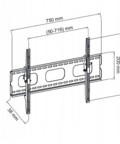 Alternative view of Art AR-18 Βάση Τηλεόρασης Τοίχου έως 50" και 60kg
