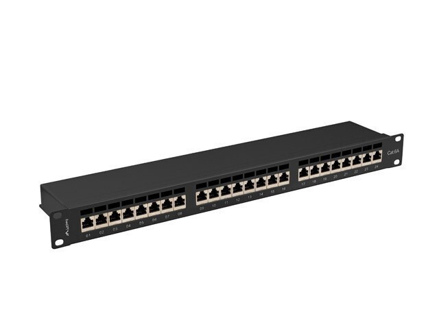 Lanberg Patch Panel Shielded για Rack 1U 19" 24 Θυρών cat6a Μαύρο - Image 3