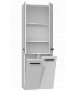 Alternative view of Topeshop Nel 2K DD Στήλη Μπάνιου Δαπέδου Μ60xΒ30xΥ174cm Λευκή