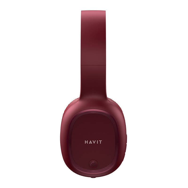 Havit H2590BT Pro Ασύρματα / Ενσύρματα Over Ear Ακουστικά με Ραδιόφωνο με 4 ώρες Λειτουργίας και Quick Charge Μπορντό - Image 3