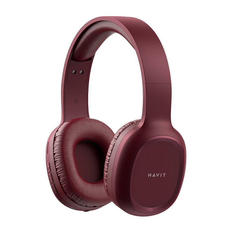 Havit H2590BT Pro Ασύρματα / Ενσύρματα Over Ear Ακουστικά με Ραδιόφωνο με 4 ώρες Λειτουργίας και Quick Charge Μπορντό - Image 6