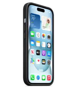 Alternative view of Apple Finewoven Back Cover Υφασμάτινο Μαύρο (iPhone 15) MT393ZM/A