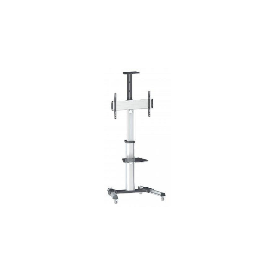 Manhattan Aluminum Height-Adjustable Multimedia Βάση Τηλεόρασης Δαπέδου έως 70" και 50kg - Image 2