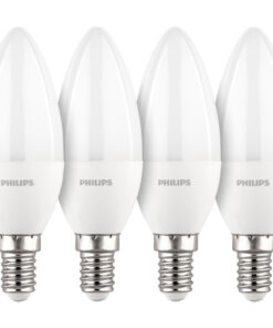 Philips Λάμπες LED 40W για Ντουί E14 Φυσικό Λευκό 4τμχ