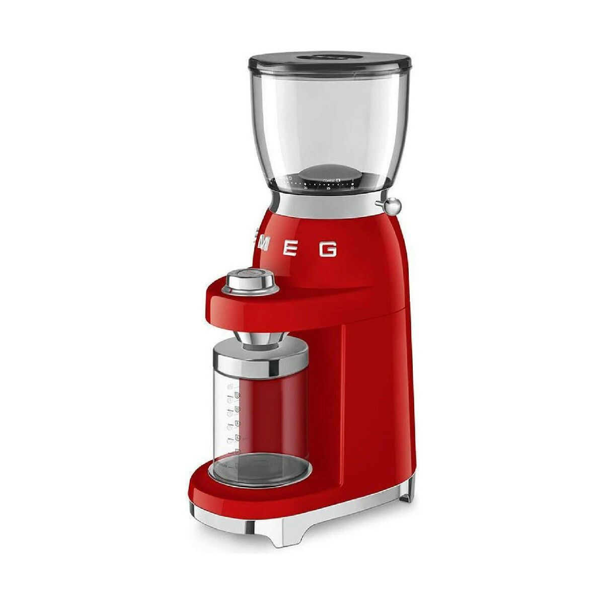 Smeg CGF01RDEU Ηλεκτρικός Μύλος Καφέ 150W με Χωρητικότητα 350gr και 30 Επίπεδα Άλεσης Κόκκινος - Image 3