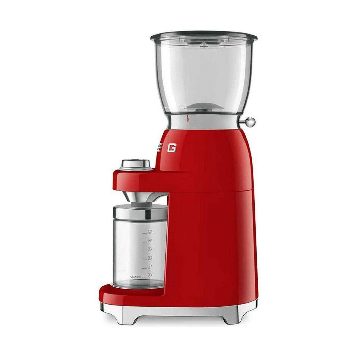 Smeg CGF01RDEU Ηλεκτρικός Μύλος Καφέ 150W με Χωρητικότητα 350gr και 30 Επίπεδα Άλεσης Κόκκινος - Image 5