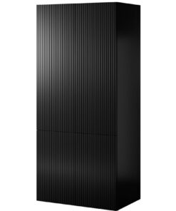 Δίφυλλη Ντουλάπα Ρούχων Pafos Black Matt 90x55.5x198.5cm