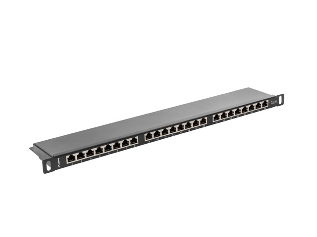 Lanberg Patch Panel για Rack 0.5U 24 Θυρών cat6 Μαύρο - Image 2