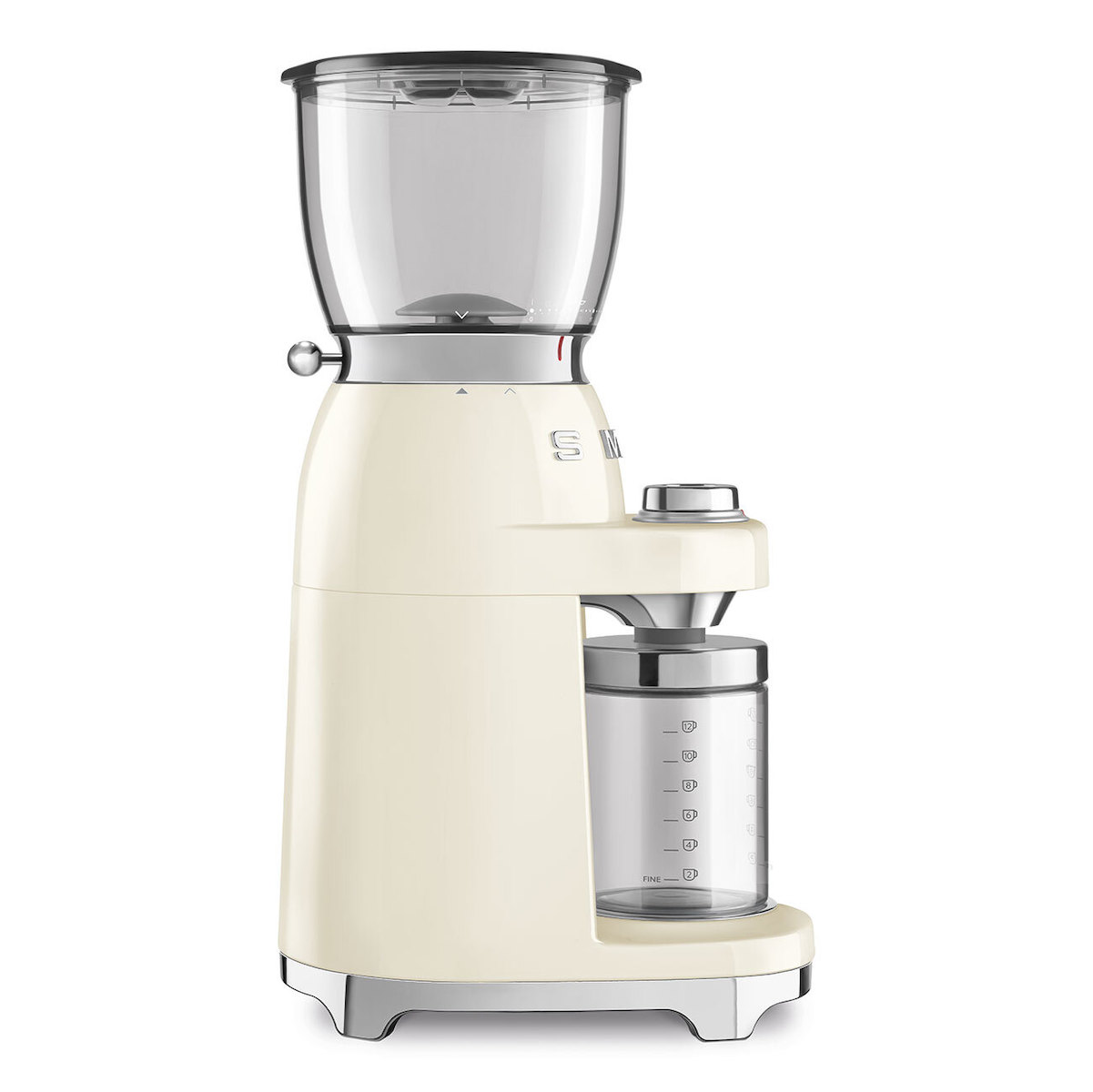 Smeg CGF11CREU Ηλεκτρικός Μύλος Καφέ 150W με Χωρητικότητα 350gr και 30 Επίπεδα Άλεσης Μπεζ - Image 3