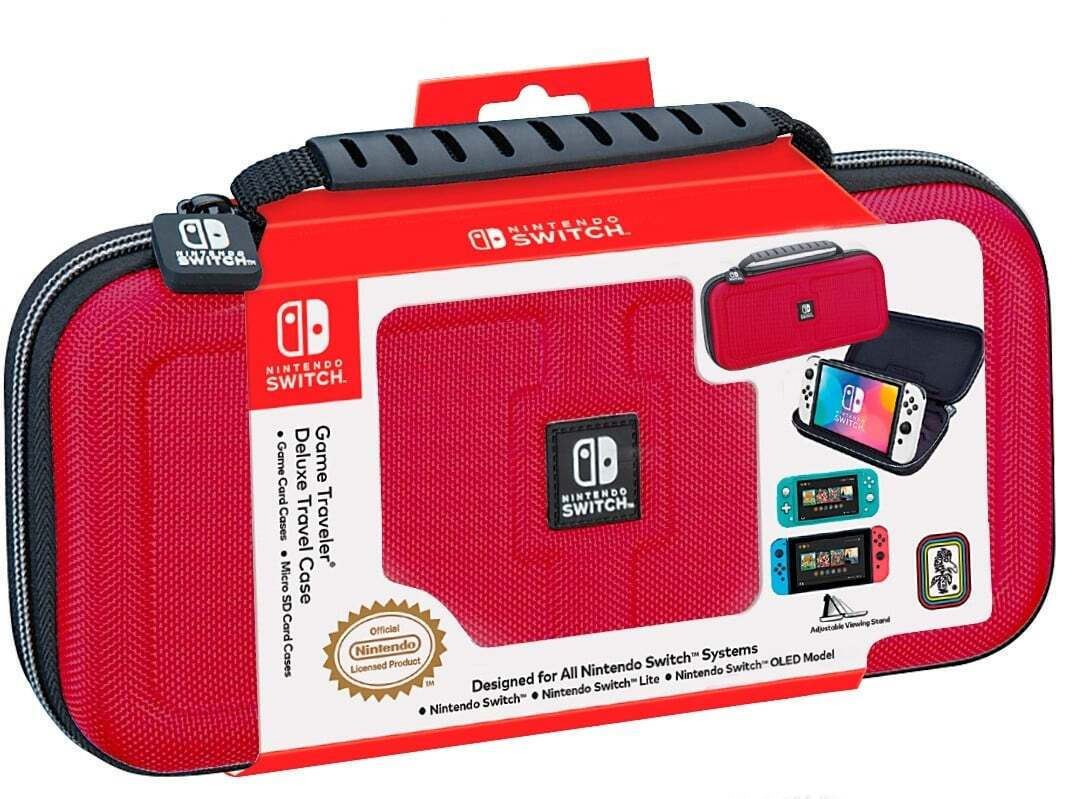 Nacon Deluxe Θήκη Μεταφοράς Switch / Switch Lite / Switch OLED Κόκκινη