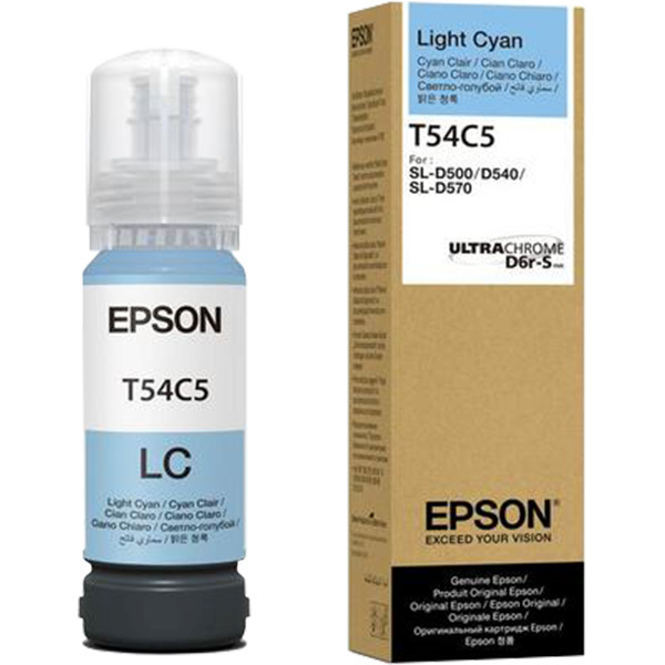 Epson T54C Γνήσιο Μελάνι Εκτυπωτή InkJet Ανοιχτό Κυανό (C13T54C520)