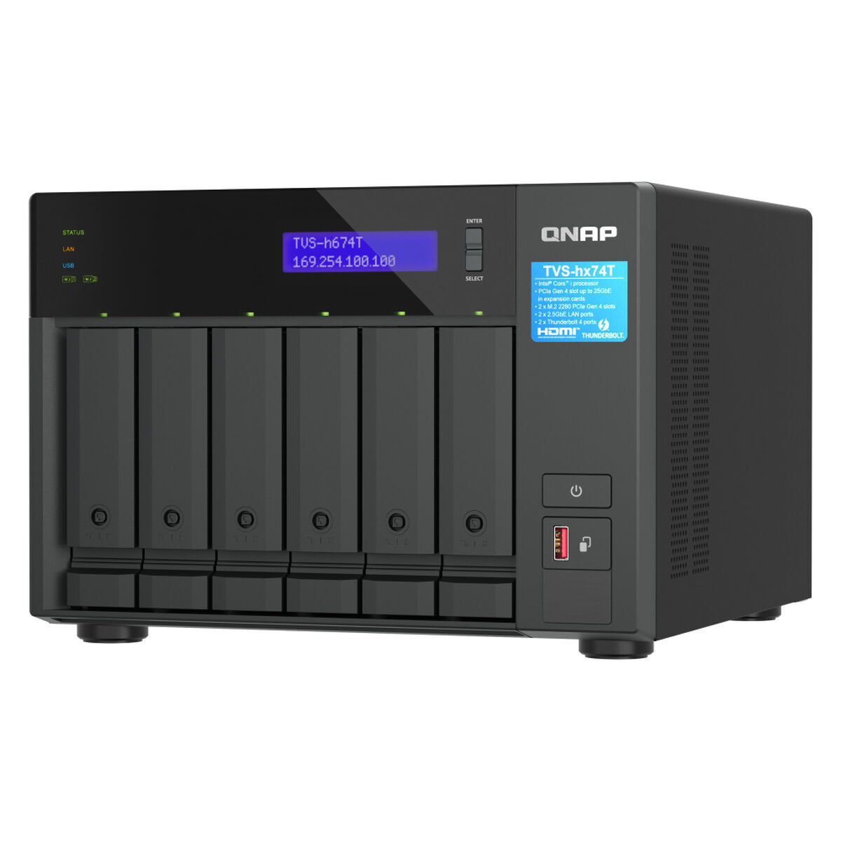 QNap TVS-h674T NAS με 6 θέσεις για HDD/M.2/SSD