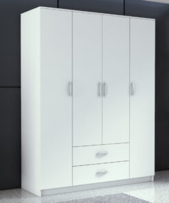 Τετράφυλλη Romana 160 160x52x205cm Λευκή