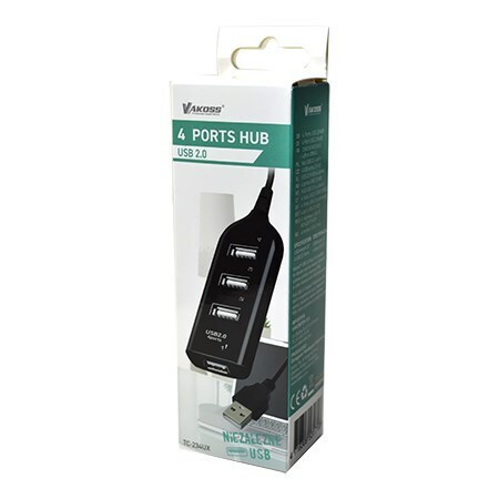 Vakoss TC-234UX USB 2.0 Hub 4 Θυρών με σύνδεση USB-A - Image 2