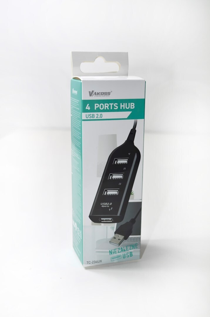 Vakoss TC-234UX USB 2.0 Hub 4 Θυρών με σύνδεση USB-A - Image 4