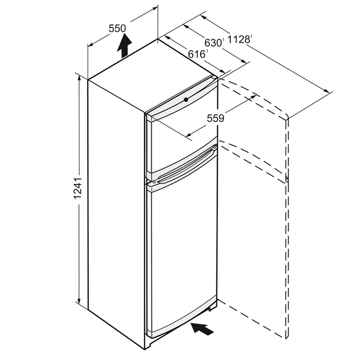 Liebherr Δίπορτο 234lt Λευκό CTe 2531 - Image 4