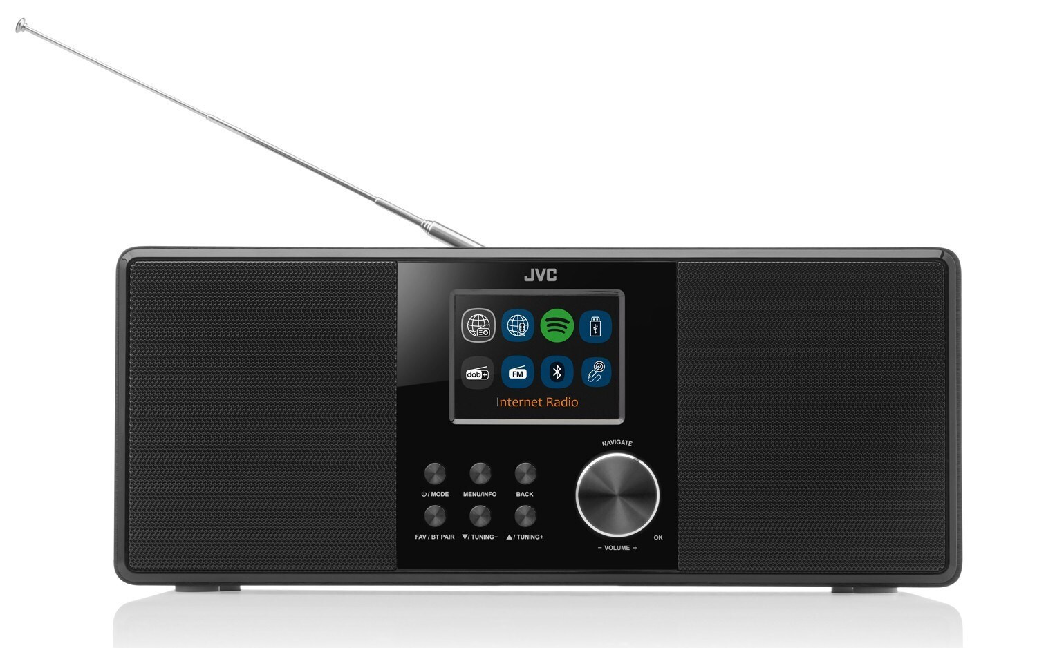 JVC RA-E981B Επιτραπέζιο Ραδιόφωνο Ρεύματος DAB+ με Bluetooth και USB Μαύρο - Image 2