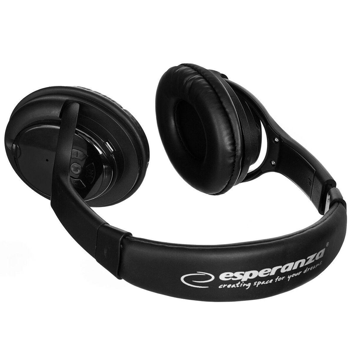 Esperanza EH163 Libero Ασύρματα Bluetooth On Ear Ακουστικά με 4 ώρες Λειτουργίας Μαύρα - Image 4