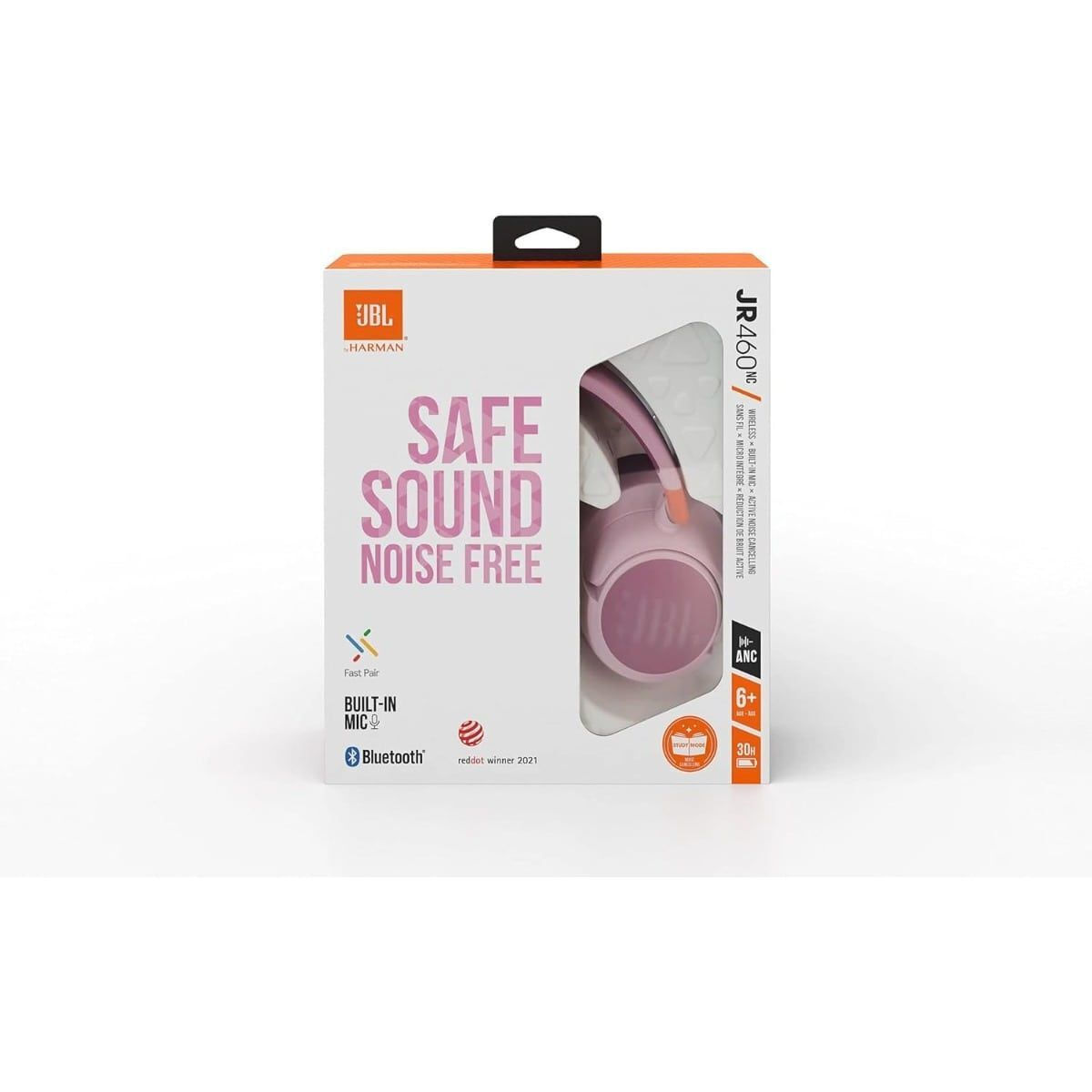 JBL JR460NC Ασύρματα / Ενσύρματα Παιδικά Over Ear Ακουστικά με 20 ώρες Λειτουργίας και Quick Charge Ροζ - Image 8