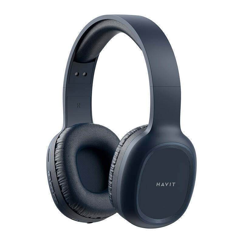 Havit H2590BT Pro Ασύρματα / Ενσύρματα Over Ear Ακουστικά με Ραδιόφωνο με 4 ώρες Λειτουργίας Μπλε - Image 3