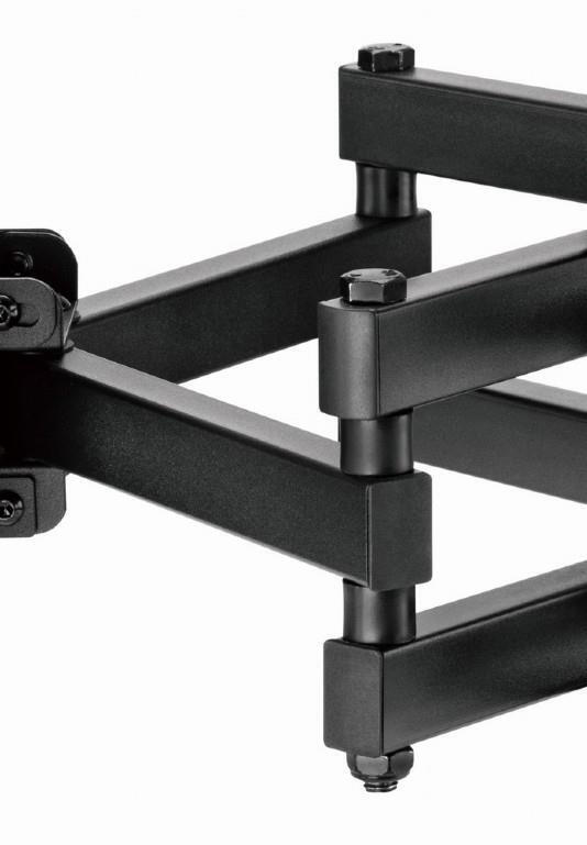 Gembird WM-80ST-03 Βάση Τηλεόρασης Τοίχου με Βραχίονα έως 80" και 40kg Μαύρο - Image 3