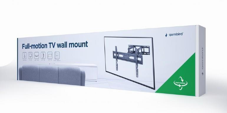 Gembird WM-80ST-03 Βάση Τηλεόρασης Τοίχου με Βραχίονα έως 80" και 40kg Μαύρο - Image 5