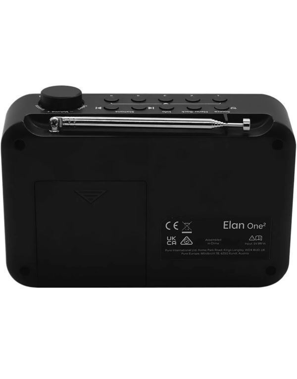 Pure Elan One 2 Φορητό Ραδιόφωνο Ρεύματος / Μπαταρίας DAB+ με Bluetooth Μαύρο - Image 4