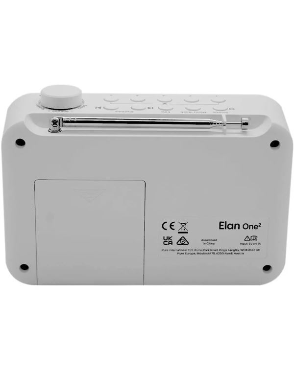Pure Elan One 2 Φορητό Ραδιόφωνο Ρεύματος / Μπαταρίας DAB+ με Bluetooth Λευκό - Image 5