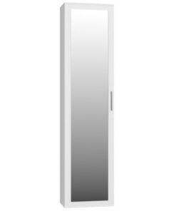 Μονόφυλλη Duo με Καθρέπτη 80x54x150cm White