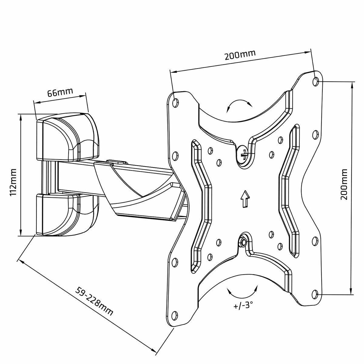 Maclean Energy MC-741 Επιτοίχια έως 42" και 25kg - Image 3