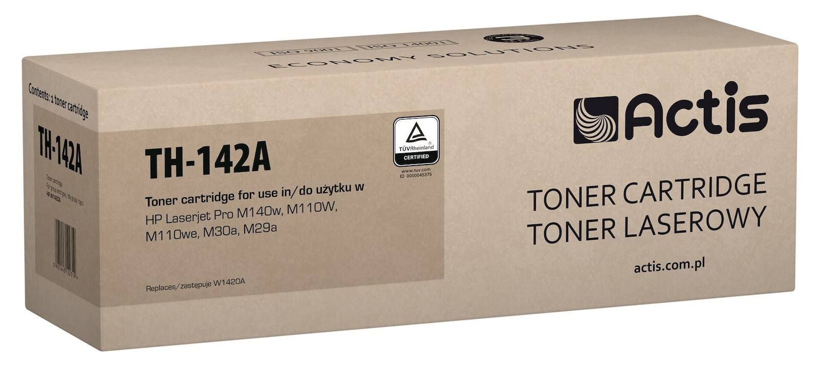 Actis Συμβατό Toner για Laser Εκτυπωτή HP HP 142A W1420A 950 Σελίδων Μαύρο