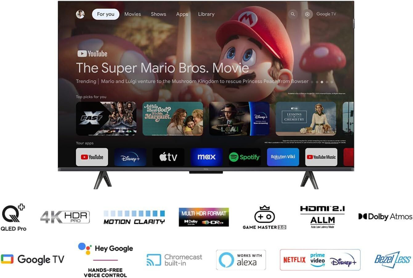 TCL Smart Τηλεόραση 55" 4K UHD QLED T7B HDR (2024) 55T7B - Image 4