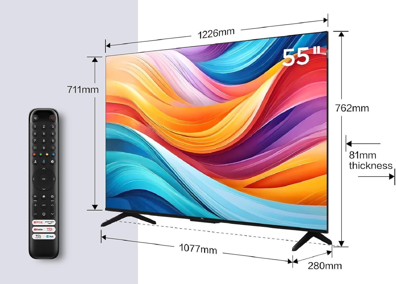 TCL Smart Τηλεόραση 55" 4K UHD QLED T7B HDR (2024) 55T7B - Image 8