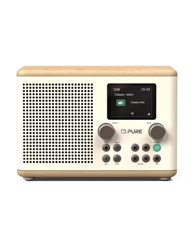 Pure Classic H4 Επιτραπέζιο Ραδιόφωνο Ρεύματος DAB+ με Bluetooth Λευκό