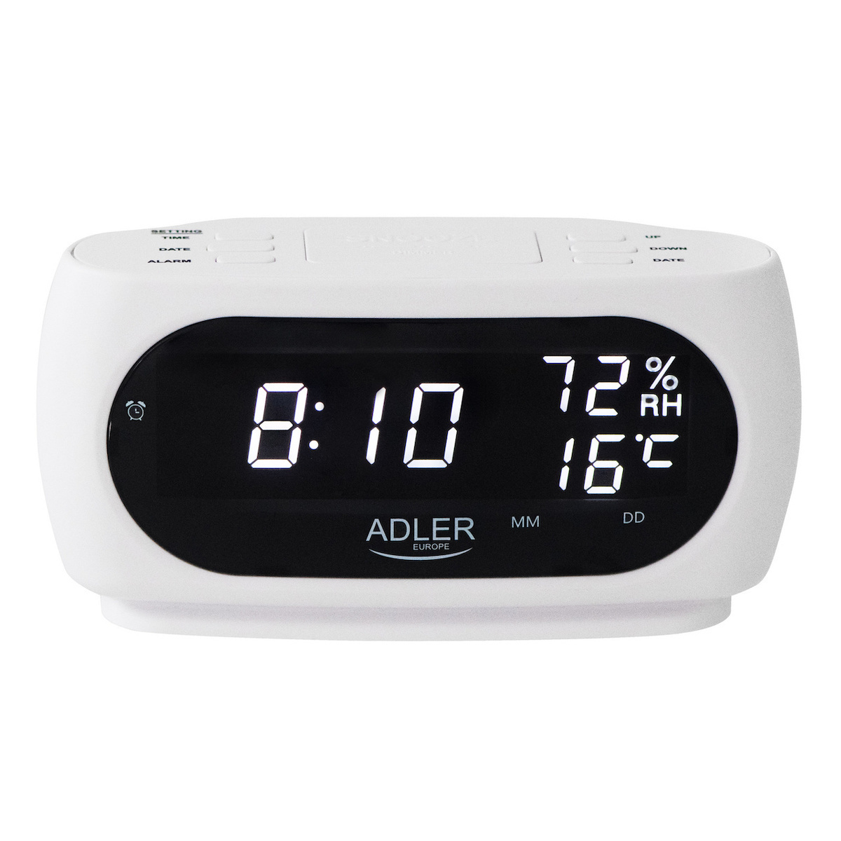 Adler Επιτραπέζιο Ψηφιακό Ρολόι με Ξυπνητήρι AD 1186 W
