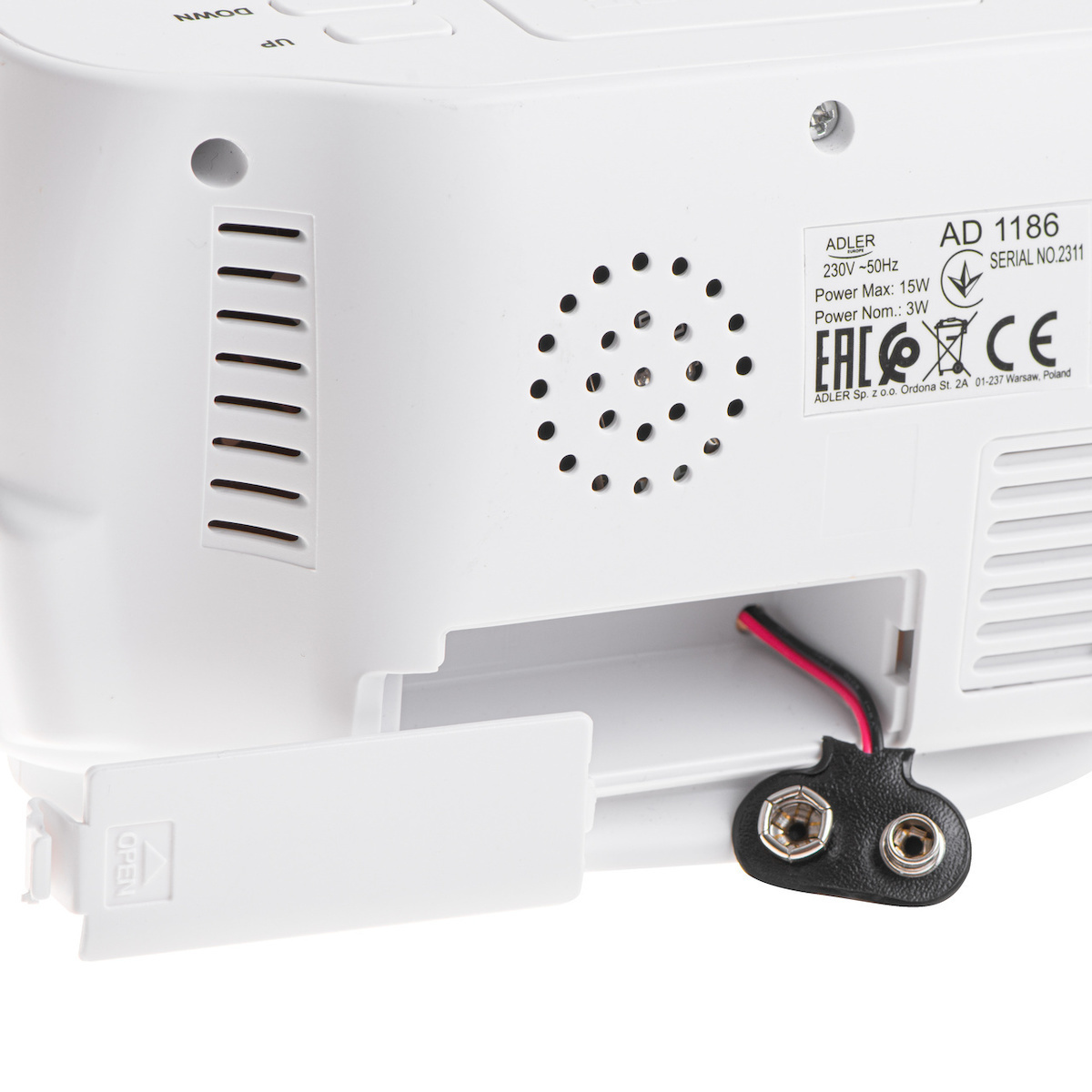 Adler Επιτραπέζιο Ψηφιακό Ρολόι με Ξυπνητήρι AD 1186 W - Image 6